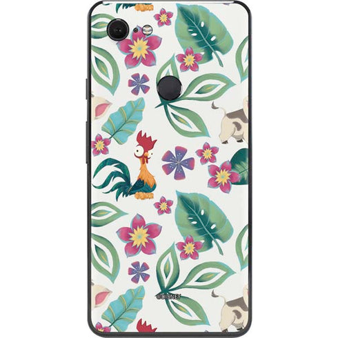 Disney Princess Moana Pua and Heihei Pattern Google Pixel 3 XL Skin